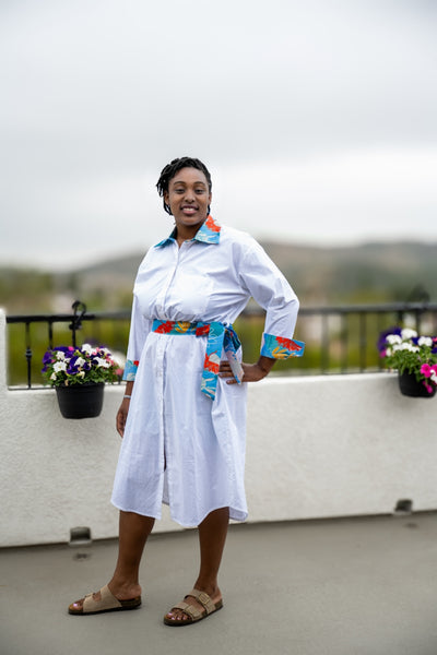 White Midi Shirt Dress