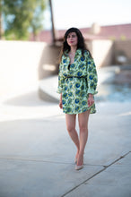 Spring breeze bloom :Green oversized Shirt - 008