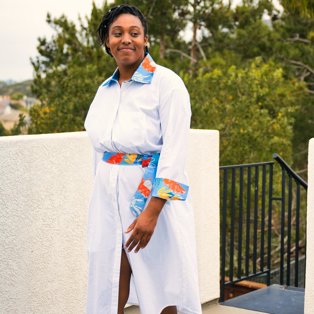 White Midi Shirt Dress | MpoWerU Clothing White Midi Shirt Dress | MpoWerU Clothing