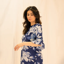 Navy Flora Tunic Dress