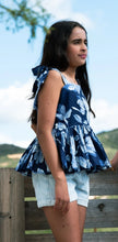 Navy Flora Top